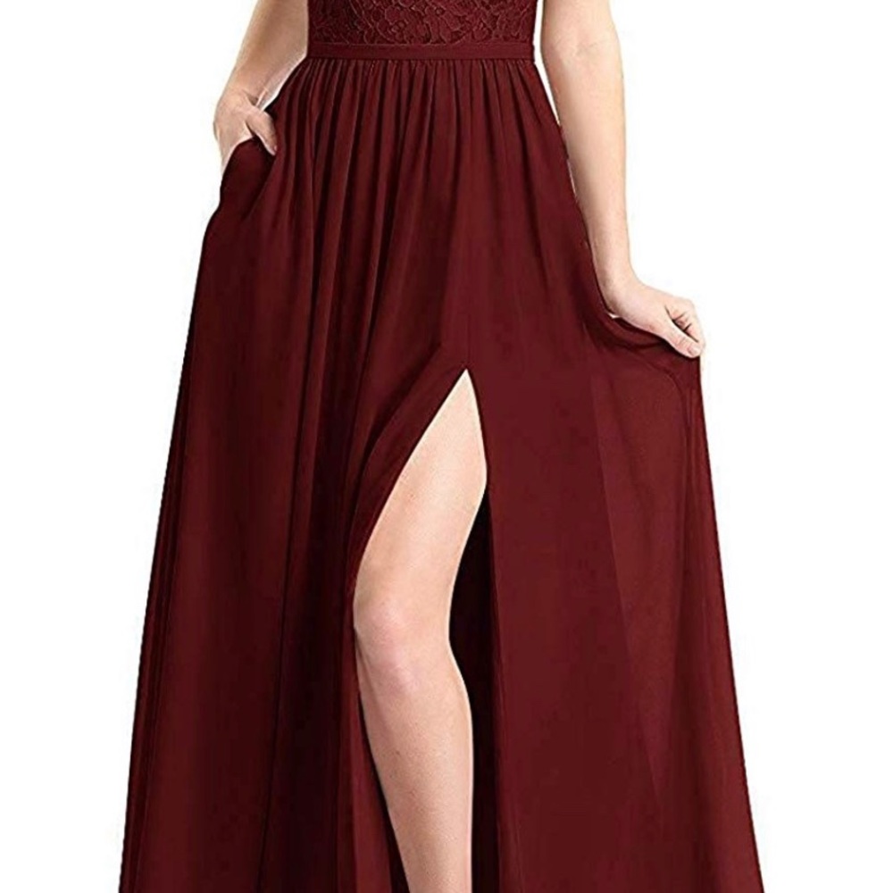 Burgundy dress